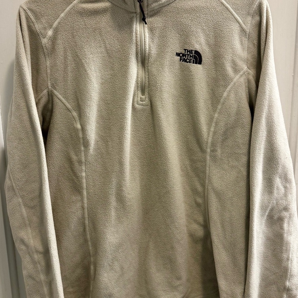 The North Face Women’s Large Tan Quarter Zip/pull over fleece